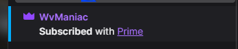 Prime Sub Twitch Badge